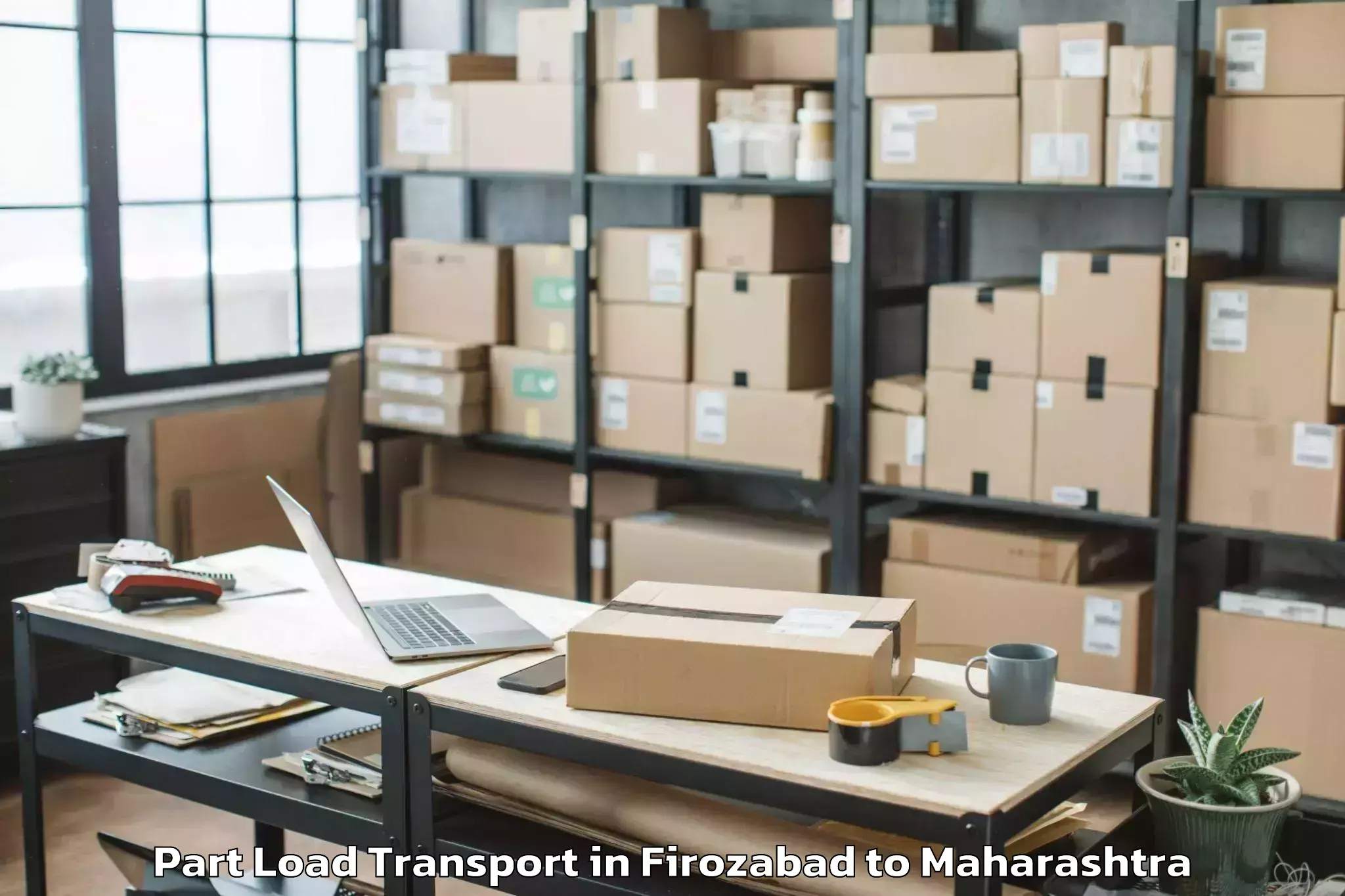 Reliable Firozabad to Shevgaon Part Load Transport